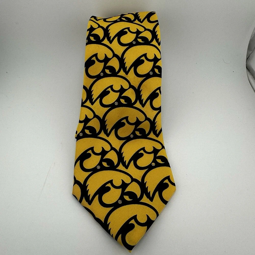 Iowa Hawkeyes Necktie Tie by Larson 100% Polyester University of Iowa